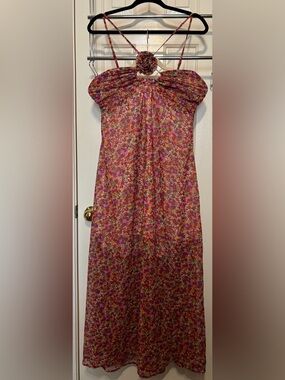 Commense Pink Multi Floral Maxi Dress